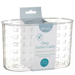 Simply Deep Plastic Suction Caddy - Clear -Home Decor Shop 308158 Deep Suction Caddy