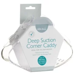 Suction Plastic Corner Caddy - Clear -Home Decor Shop 308159 Deep Suction Corner Caddy