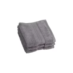 B&M Signature Zero Twist Face Cloth 3pk - Grey