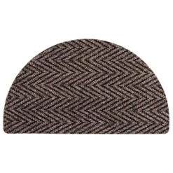 B&M Half Moon Indoor Chevron Doormat 40 X 70cm -Home Decor Shop 319759 Half Moon Indoor Chevron Mat 40x70cm brown