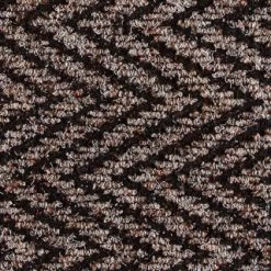 B&M Half Moon Indoor Chevron Doormat 40 X 70cm -Home Decor Shop 319759 Half Moon Indoor Chevron Mat 40x70cm brown detail 2