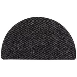 B&M Half Moon Indoor Chevron Doormat 40 X 70cm -Home Decor Shop 319759 Half Moon Indoor Chevron Mat 40x70cm dark grey