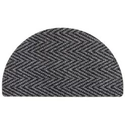 B&M Half Moon Indoor Chevron Doormat 40 X 70cm -Home Decor Shop 319759 Half Moon Indoor Chevron Mat 40x70cm light grey