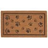 B&M Rubber & Coir Doormat - Paw Prints