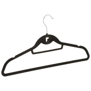 B&M Pure Velvet Hangers 8pk - Black 2 B&M Pure Velvet Hangers 8pk - Black - Image 2
