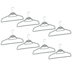 B&M Pure Velvet Hangers 8pk - Grey 6 B&M Pure Velvet Hangers 8pk - Grey -Home Decor Shop 333534 8pk velvet hangers grey group