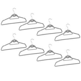 B&M Pure Velvet Hangers 8pk - Grey 3 B&M Pure Velvet Hangers 8pk - Grey - Image 3