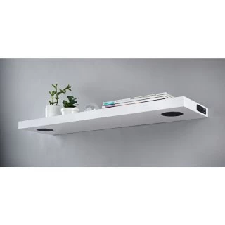 Alaska High Gloss Bluetooth Shelf - White 1 Alaska High Gloss Bluetooth Shelf - White