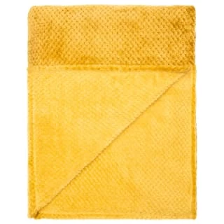 B&M Oversized Waffle Throw - Ochre 3 B&M Oversized Waffle Throw - Ochre - Image 3