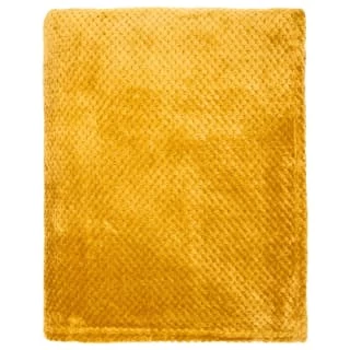 B&M Oversized Waffle Throw - Ochre 2 B&M Oversized Waffle Throw - Ochre - Image 2