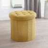B&M Round Storage Ottoman - Ochre