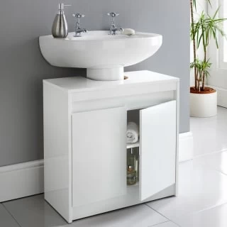 Norsk High Gloss Under Sink Cabinet 2 Norsk High Gloss Under Sink Cabinet - Image 2