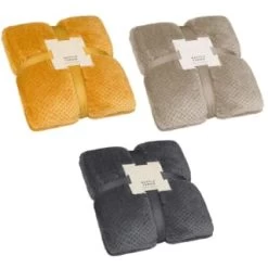 B&M Oversized Waffle Throw - Ochre 9 B&M Oversized Waffle Throw - Ochre -Home Decor Shop 348798 348799 344890 oversized waffle throw main