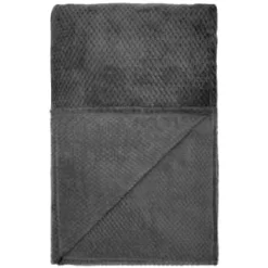 Simply Everyday Waffle Throw - Charcoal -Home Decor Shop 348798 simply waffle throw charcoal