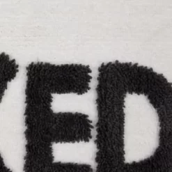 Get Naked Tufted Bath Mat - White -Home Decor Shop 351414 urban tropics slogan tufted bathmat get naked 2