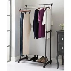 B&M Extendable Double Garment Rail