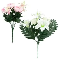 B&M Medium Flower Bunch - Pink -Home Decor Shop 355635 medium bunch