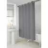 B&M Addis Hookless Textured Shower Curtain - Grey