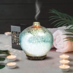 Essence Colour Changing Rose Gold Aroma Diffuser -Home Decor Shop 363278 colour changing glass aroma diffuser rosa cyan