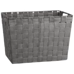 B&M Large Woven Storage Basket - Silver