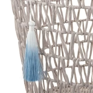 B&M Storage Basket With Tassel - Grey 2 B&M Storage Basket With Tassel - Grey - Image 2