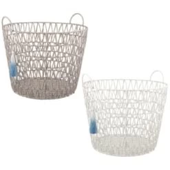 B&M Storage Basket With Tassel - Grey 5 B&M Storage Basket With Tassel - Grey -Home Decor Shop 368485 basket with tassel main