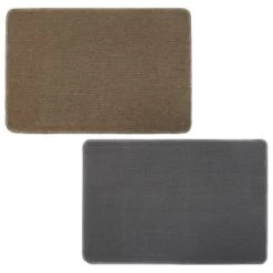 B&M Loop Washable Doormat 50 X 75cm - Grey -Home Decor Shop 370206 loop washable doormat 50x75cm natural 1