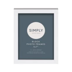 Simply Everyday 5 X 7" Block Frames 3pk - White -Home Decor Shop 370279 3pk simply everyday block frames 5x7 white 2