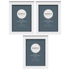 Simply Everyday 4 X 6" Block Frames 3pk - White