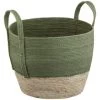 B&M Natural Wicker Basket - Green