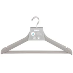 B&M Matte Grey Wooden Hangers 4pk