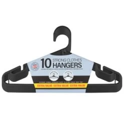 B&M Jumbo Hangers 10pk - Black 6 B&M Jumbo Hangers 10pk - Black -Home Decor Shop 376555 10pk strong clothes hangers blacks 2