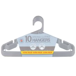 B&M Jumbo Hangers 10pk - Grey 6 B&M Jumbo Hangers 10pk - Grey -Home Decor Shop 376556 10pk strong clothes hangers grey 2