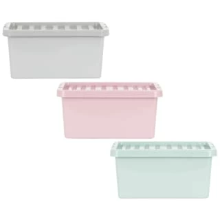 B&M Storage Box With Lid 11L - Dusty Pink 4 B&M Storage Box With Lid 11L - Dusty Pink - Image 4