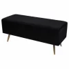 B&M Ottoman With Legs - Black