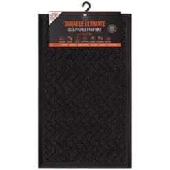 B&M Ultimate Trap Mat 45 X 75cm - Black -Home Decor Shop 379124 durable ultimate sculpted trap mat 45x75cm black