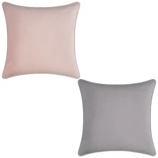 Supersoft Velvet Cushion Covers 2pk - Grey 4 Supersoft Velvet Cushion Covers 2pk - Grey - Image 4