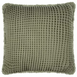 B&M Cotton Waffle Cushion - Green 1 B&M Cotton Waffle Cushion - Green