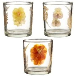 B&M Dried Flowers Tealight Holder - Orange -Home Decor Shop 380589 dried flowers tealight holder group
