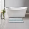 B&M Newbury Stripe Bath Mat 50 X 80cm - Blue