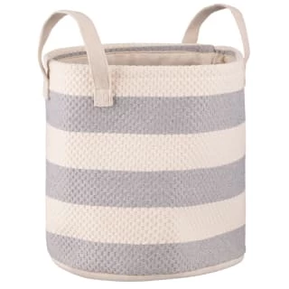 B&M Perissa Nordic Striped Basket - Blue & White 1 B&M Perissa Nordic Striped Basket - Blue & White