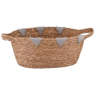 B&M Edessa Triangle Wicker Basket - Grey 1 B&M Edessa Triangle Wicker Basket - Grey