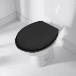 B&M Tongue & Groove Toilet Seat - Black