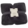 Heritage Collection Aspen Faux Fur Throw - Charcoal