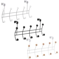 B&M 10 Ball Overdoor Hooks - Silver -Home Decor Shop 383570 10 ball overdoor hooks main