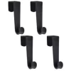 B&M Velvet Overdoor Hooks 4pk - Black