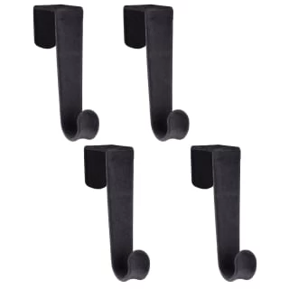 B&M Velvet Overdoor Hooks 4pk - Black 1 B&M Velvet Overdoor Hooks 4pk - Black