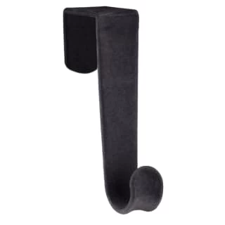 B&M Velvet Overdoor Hooks 4pk - Black 2 B&M Velvet Overdoor Hooks 4pk - Black - Image 2