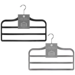 B&M Velvet Trouser Hangers 3pk - Black -Home Decor Shop 383688 3pk pure velvet trouser hangers main