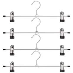 Metal Soft Grip Clip Hangers 4pk -Home Decor Shop 383689 4pk metal soft grip trouser hangers